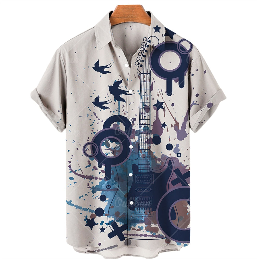 Camisa Manga Curta Masculina Estampada